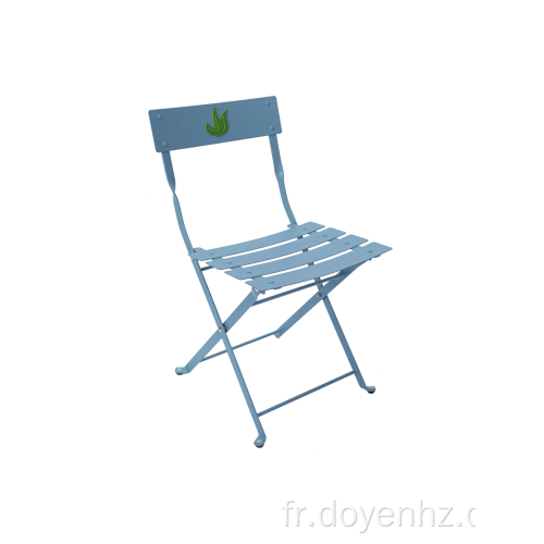 Chaise pliable en métal pour enfants avec motif